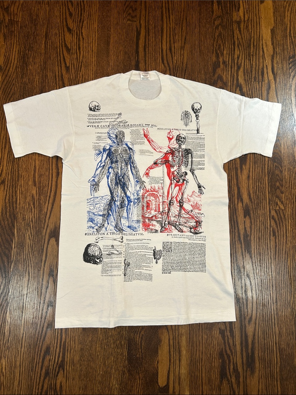 Vintage 80s Skeletal System Graphic T-Shirt